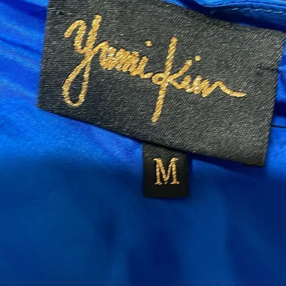 Yumi Kim Minya Royal Blue Silk One Shoulder Mini Dress Size Medium NWT - Picture 11 of 12